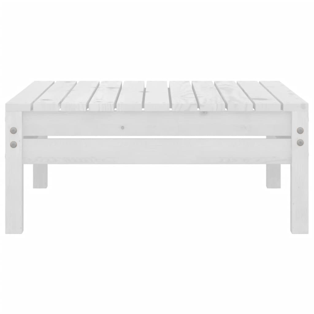 7-tlg. Garten-Lounge-Set Weiss Massivholz Kiefer